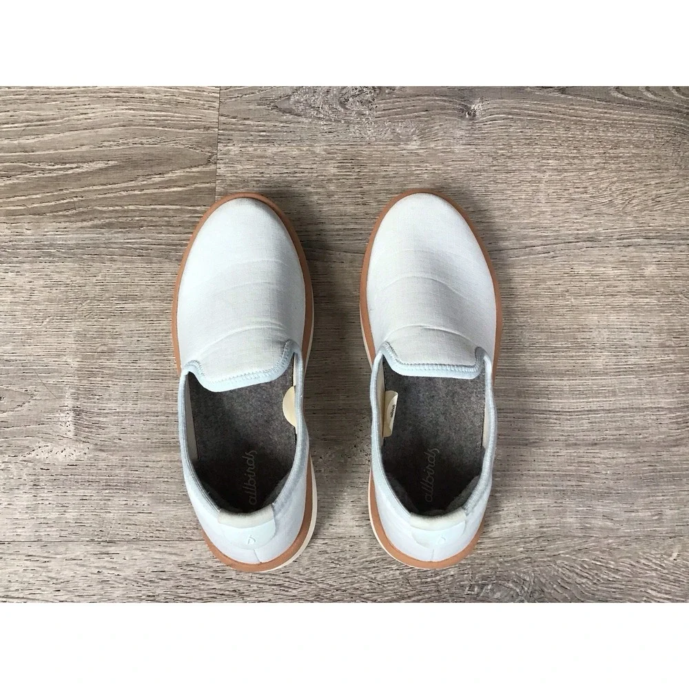 Allbirds Wool Loungers Woven Slip On Shoes Slippers Women's Size 7 Light Blue